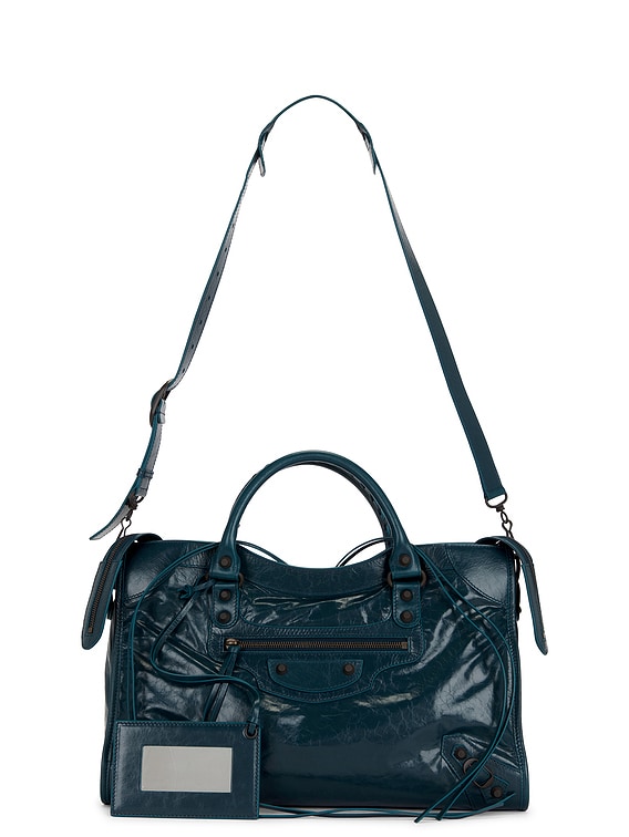Balenciaga Le City Medium Bag in Lagoon & Cassis | FWRD