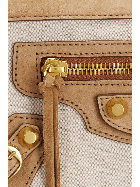 Balenciaga Le City Pouch in Natural & Camel | FWRD