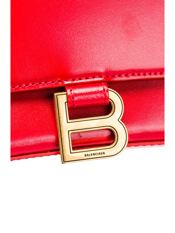 Balenciaga Medium Hourglass Top Handle Bag in Bright Red | FWRD