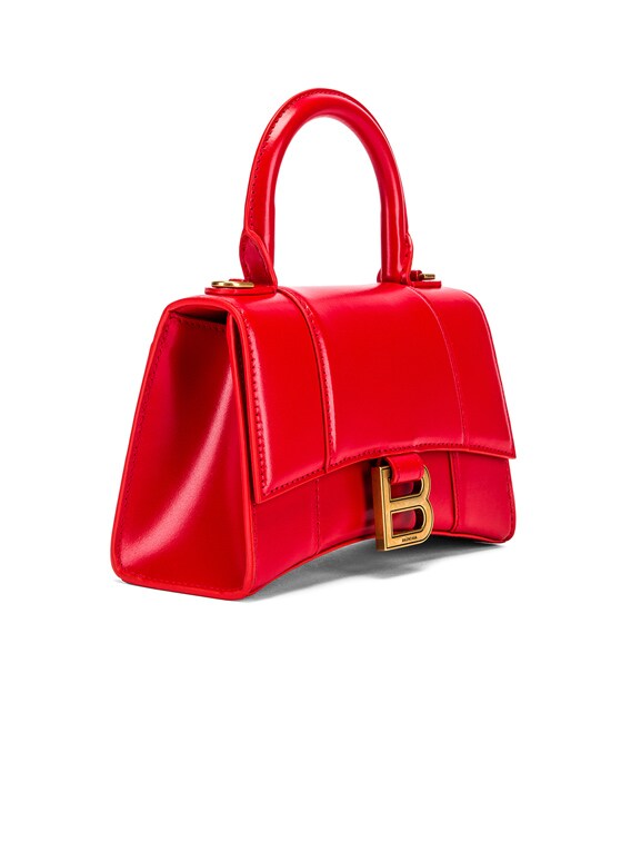 balenciaga hourglass bag xs red