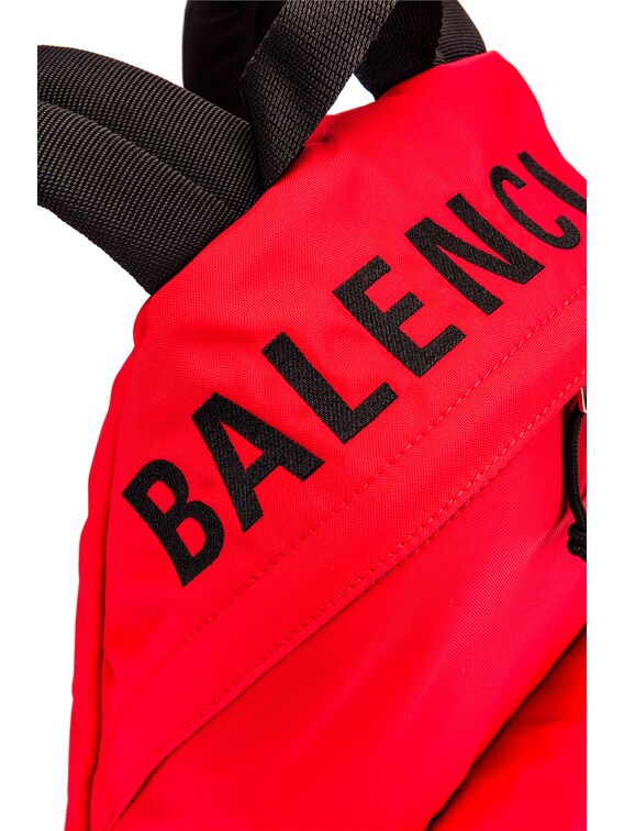 Balenciaga Small Wheel Backpack in Bright Red & Black | FWRD