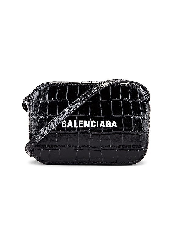 new BALENCIAGA Demna Everyday Camera XS black leather logo print