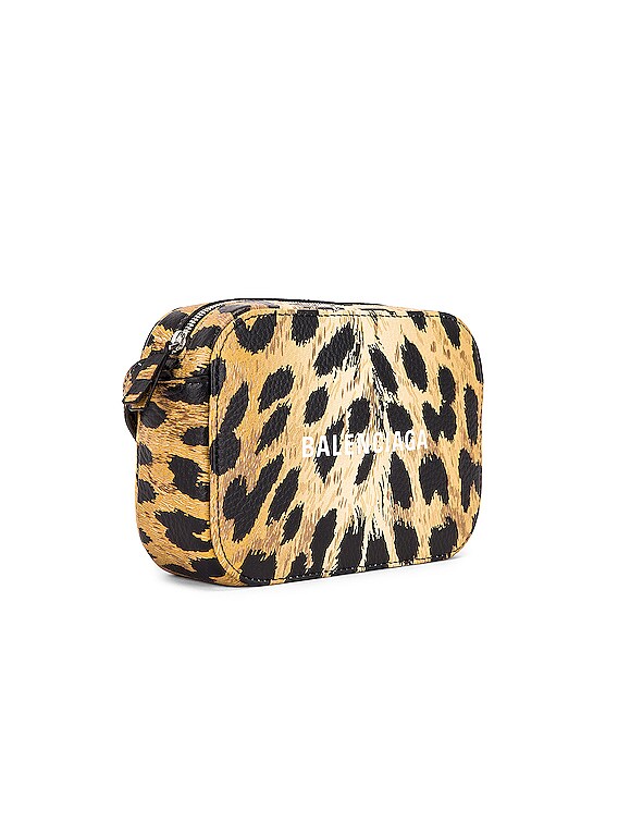 balenciaga leopard camera bag