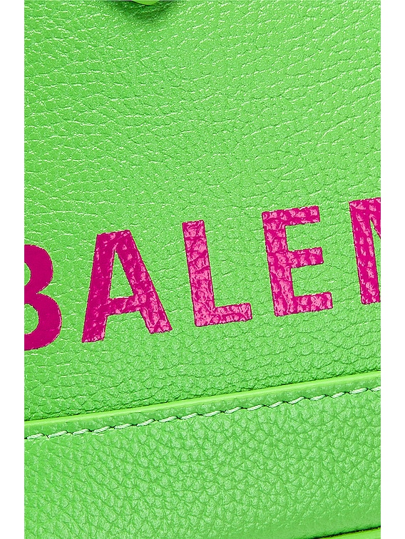 Balenciaga Ville Xxs Logo Top-handle Bag, Pink/black In Fuchsia