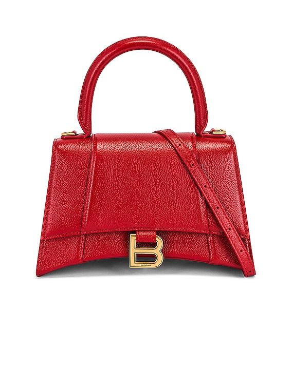 BALENCIAGA Hourglass Small Handbag In Dark Red, For Women, Women