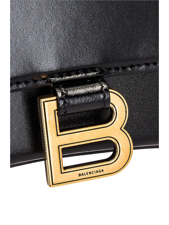 Balenciaga Hourglass Medium Leather Shoulder Bag