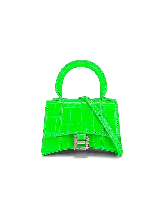 Balenciaga Hourglass Small Top Handle Bag - Green