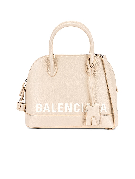 Balenciaga Small Hourglass Top Handle Bag in Nude Beige