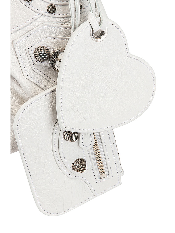 Balenciaga XS Le Cagole Shoulder Bag in Optic White | FWRD