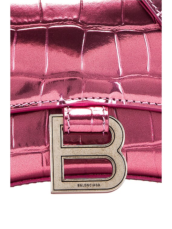 Balenciaga Pink Mini Hourglass Top Handle Bag - 6202 Pink