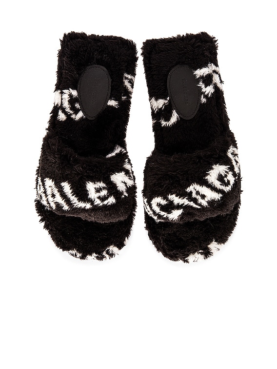 balenciaga fuzzy slippers