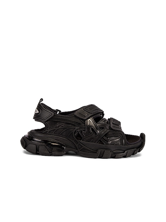 ねこ BALENCIAGA Track サンダル ブラック Balenciaga Track Strap Sandals in Black | FWRD