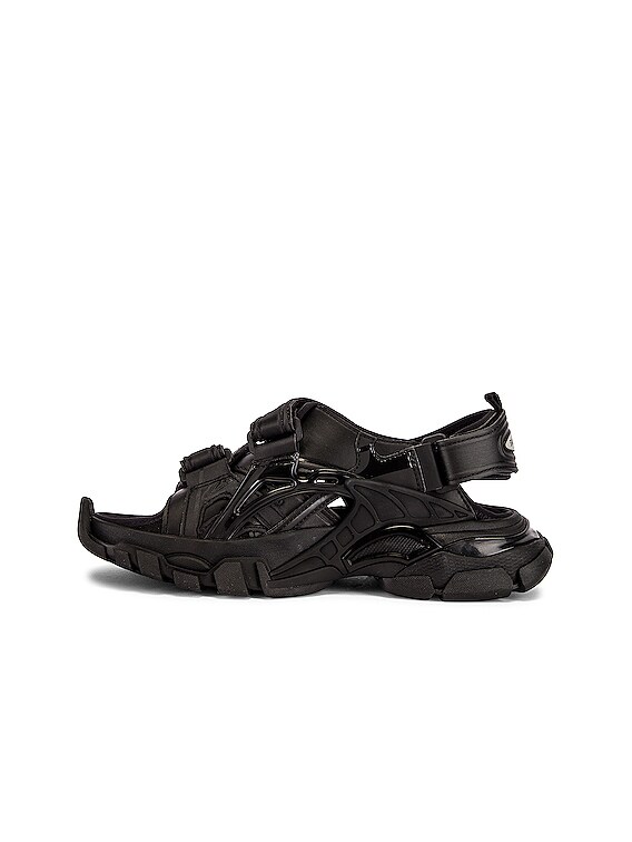 Balenciaga Track Strap Sandals in Black | FWRD display picture 2