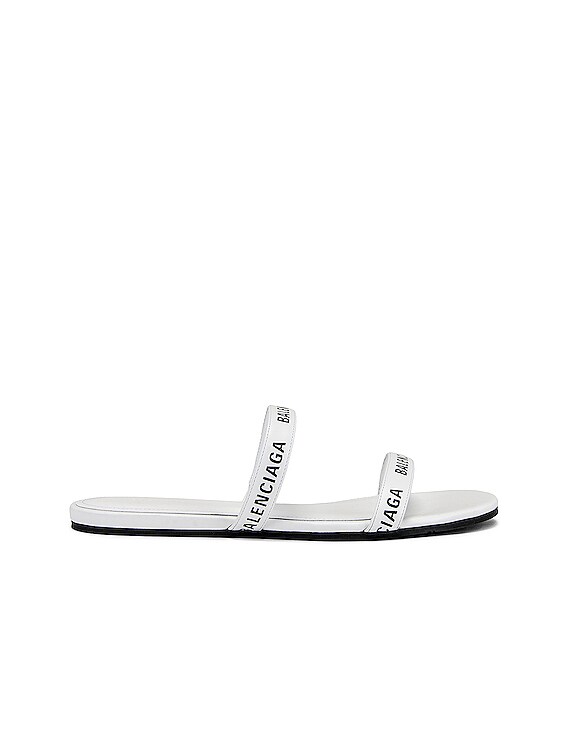 Round Sandals in White & Black | FWRD