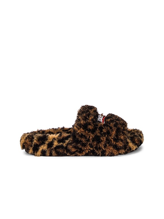 【新品未使用】BALENCIAGA Furry Slide レオパ37 Balenciaga Furry Slides in Leopard | FWRD