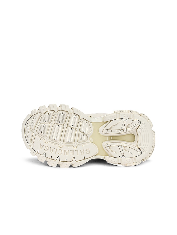 Balenciaga Track Hike Fur Sneakers in Egg Shell | FWRD