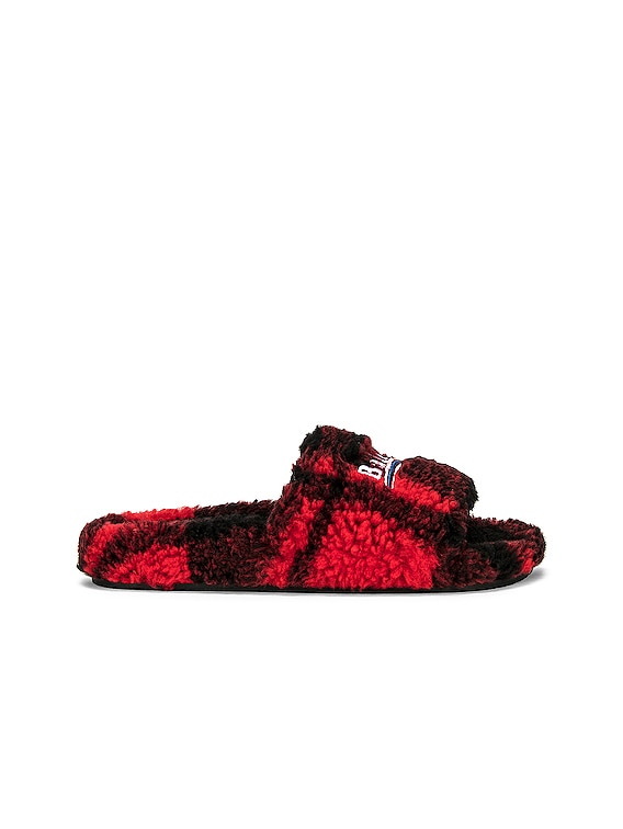 Balenciaga FURRY スライド - Red & Black | FWRD