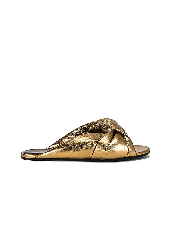 problem garn silke Balenciaga Drapy Sandals in Gold | FWRD