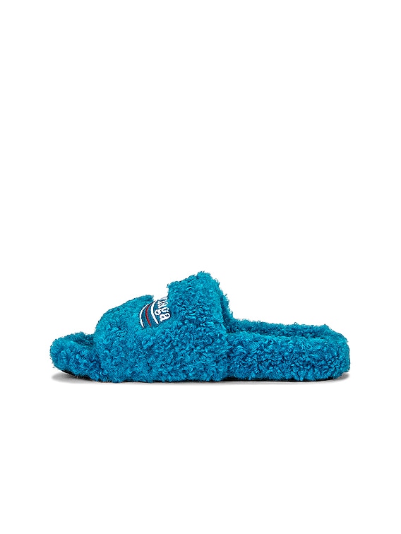 国内即発+BALENCIAGA+Furry Slide サンダル Men's Furry Slide Sandal in Black | Balenciaga US