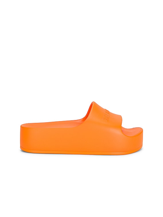 Balenciaga Chunky Slides in Orange | FWRD