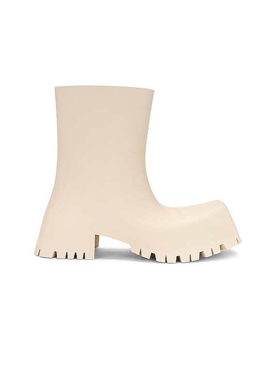 Balenciaga Trooper Rubber Bootie in Beige | FWRD