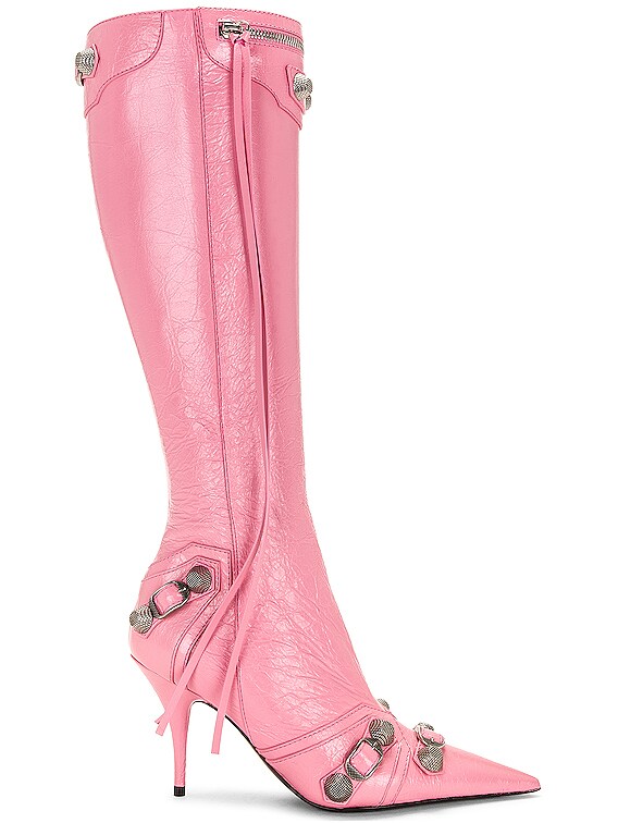 lastbil Penneven over Balenciaga Cagole Boot in Sweet Pink & Silver | FWRD