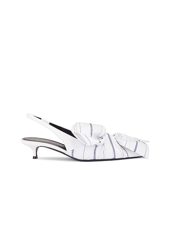 関税込【BALENCIAGA】ナイフ40レザースリングバックパンプス 新作*BALENCIAGA*ナイフ 40 レザー スリングバック パンプス