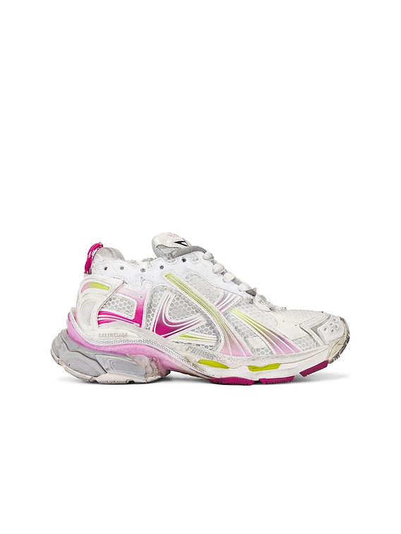 Balenciaga Runner Gradient Sneaker in White, Pink, Grey