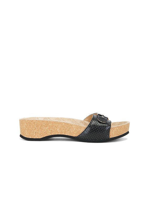 関税込【BALENCIAGA】x Scholl leather sandals Black/Silver x Scholl leather sandals in black - Balenciaga | Mytheresa
