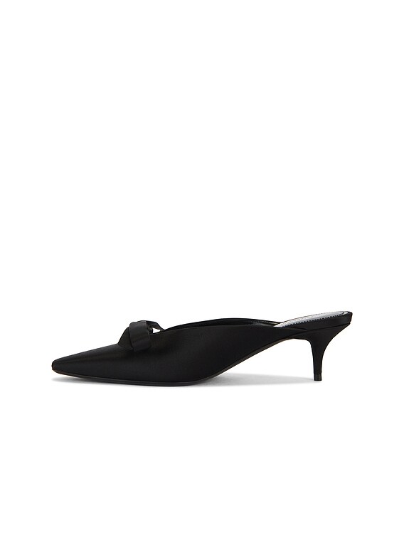 も*う様 Balenciaga knife knot mule ribbon s Balenciaga L50 Nano Bow Mule in Black & Gold | FWRD