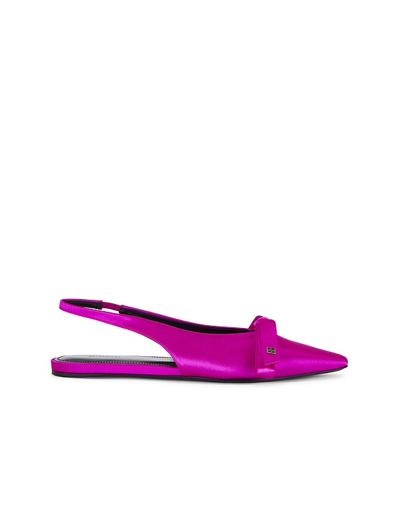 Balenciaga Nano Bow Slingback in Pink & Silver | FWRD