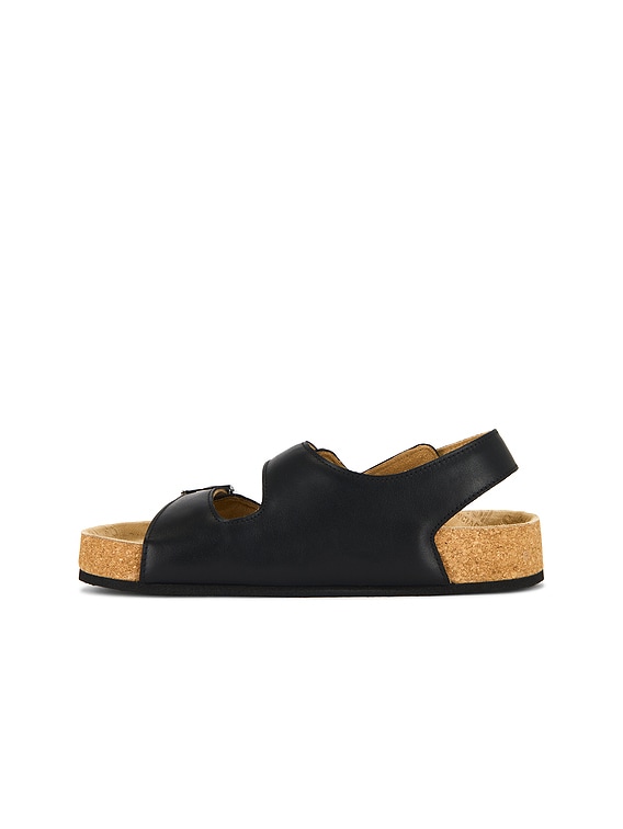 Balenciaga x Scholl Sandal in Black & Silver | FWRD