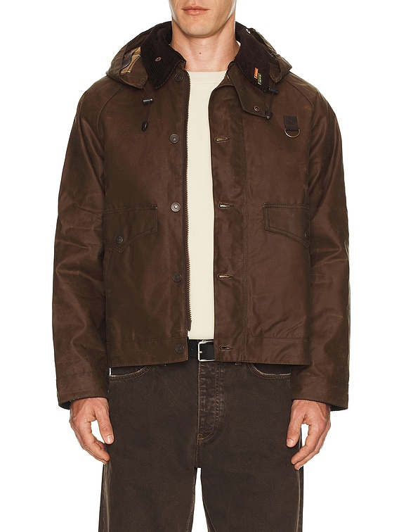 Barbour x Levi's Spey Wax Jacket in Tan | FWRD Barbour x Levi's Spey Wax Jacket in Tan | FWRD