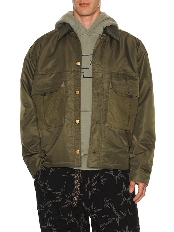 Brain Dead Cropped Chore Jacket in Green | FWRD