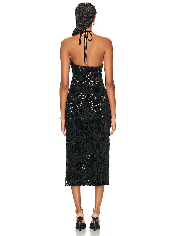 HEMANT AND NANDITA Sehr Midi Dress in Black | FWRD