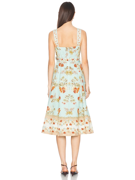 HEMANT AND NANDITA Rohi Belt Longdress in Turquoise Mix | FWRD