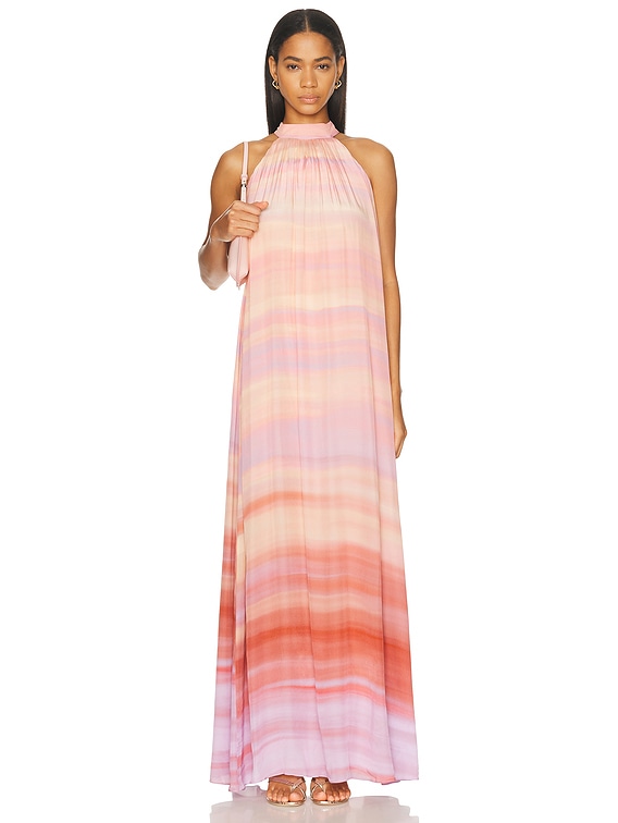 HEMANT AND NANDITA Back Tie Maxi Dress in Multi | FWRD