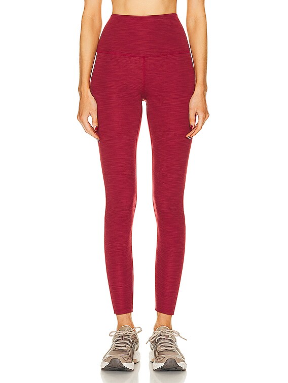 Beyond Yoga Spacedye Caught In The Midi High Waisted Legging in Red Ash  Heather