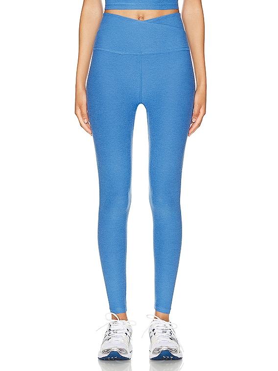 Beyond Yoga Spacedye At Your Leisure High Waisted Midi Legging in Sky Blue  Heather