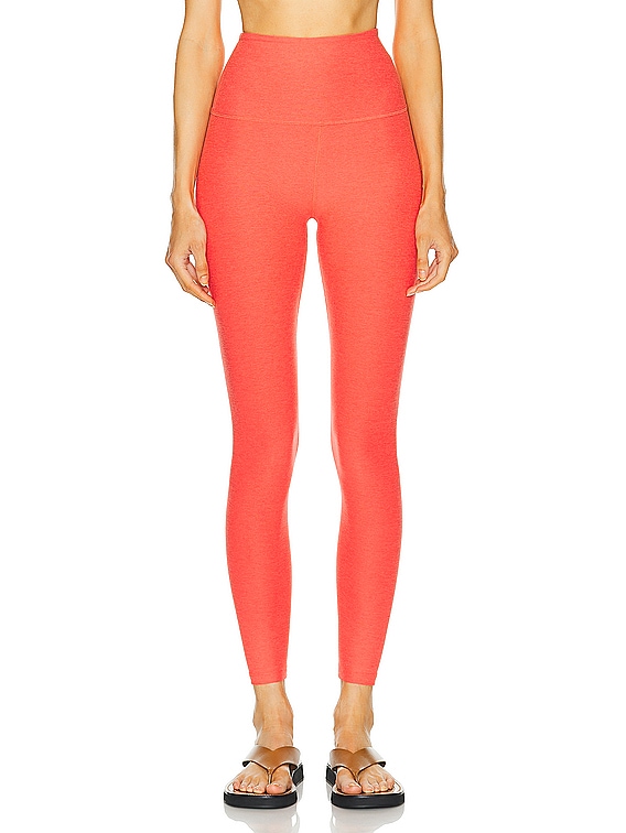 Beyond Yoga Spacedye Caught In The Midi High Waisted Legging in Red Ash  Heather