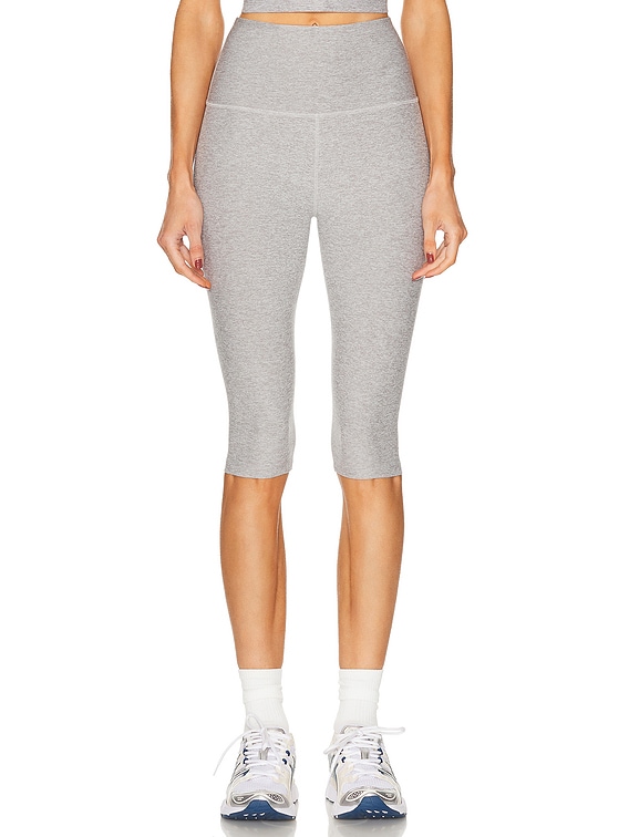 Beyond Yoga Spacedye High Waisted Pedal Pusher Legging in Silver