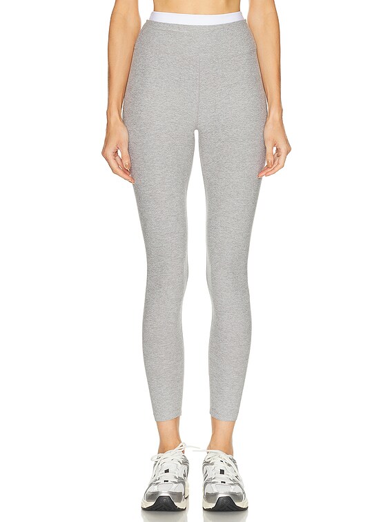 Beyond Yoga Spacedye Layered High Waisted Midi Legging in Silver Mist | FWRD