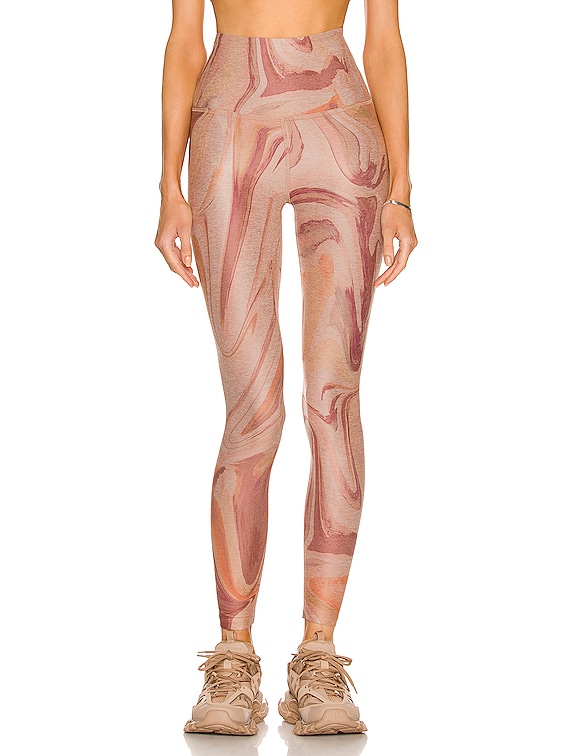 Beyond Yoga Printed Spacedye Caught in the Midi High Waisted Legging in  Chai Marble