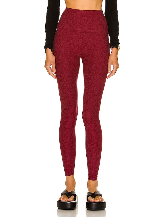 Beyond Yoga Spacedye Caught in the Midi High Waisted Legging in Port Wine  Ruby