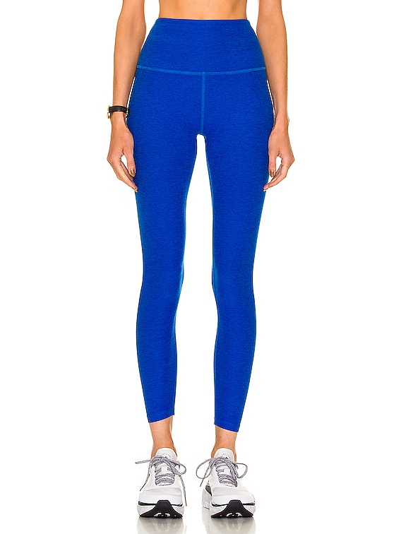 Beyond Yoga Spacedye Caught in the Midi High Waisted Legging in Wayfinder  Blue Wave