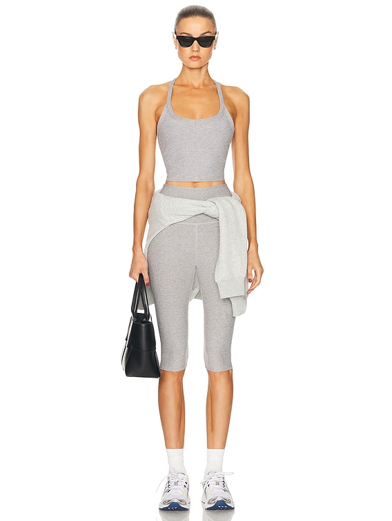 Beyond Yoga Spacedye On The Up Cropped Tank Top in Silver