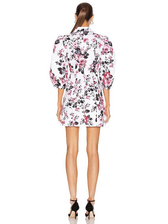 floral button down mini dress Entro Dark Denim Floral Button Down Mini Dress