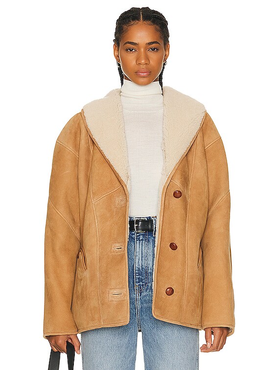Blaze Milano Tatoosh Shearling Coat in Cognac | FWRD
