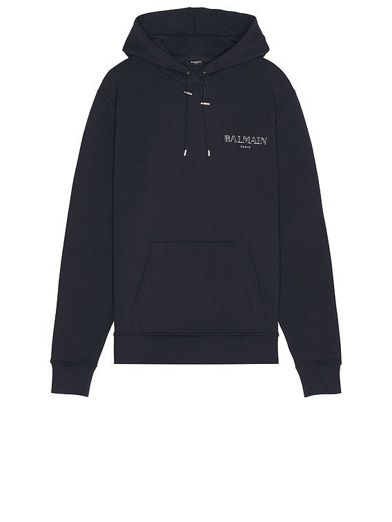 パーカー・フーディ Balmain Dark Blue Vintage Hoodie With Embroidered Logo Vintage Balmain embroidered hoodie navy navy - Men | BALMAIN