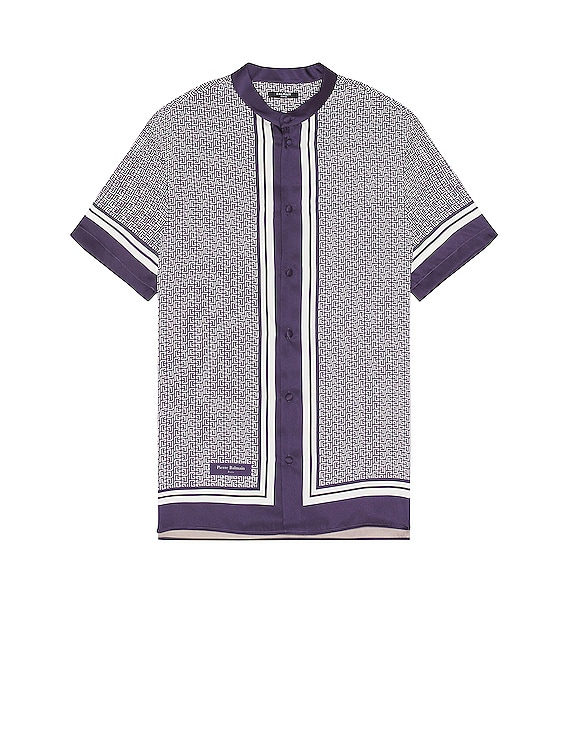 Balmain Monogram Print Polo Shirt